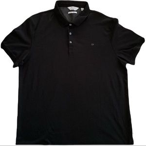 Calvin Klein Mens XL liquid touch regular fit black polo